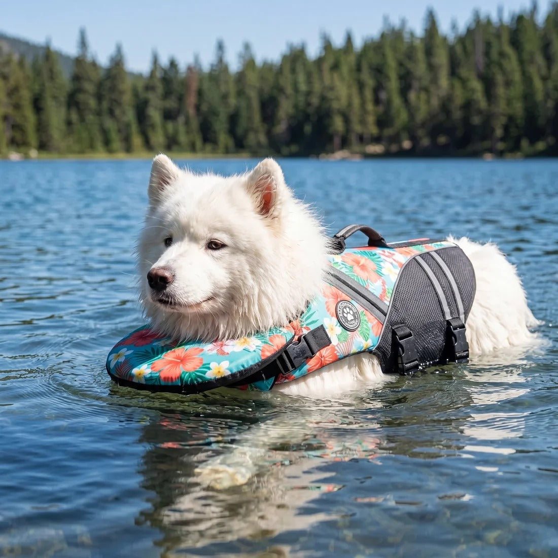 floaty - dog life jacket with chinlift™ head rest