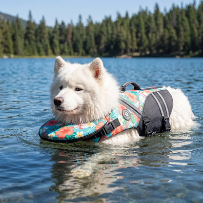 floaty - dog life jacket with chinlift™ head rest