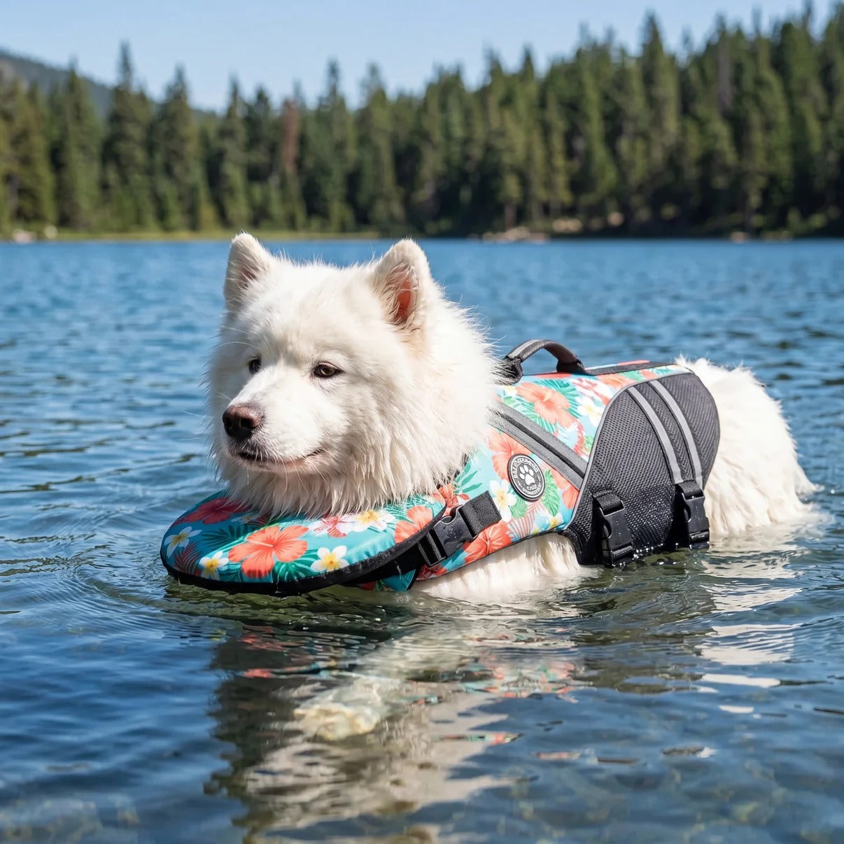 floaty - dog life jacket with chinlift™ head rest