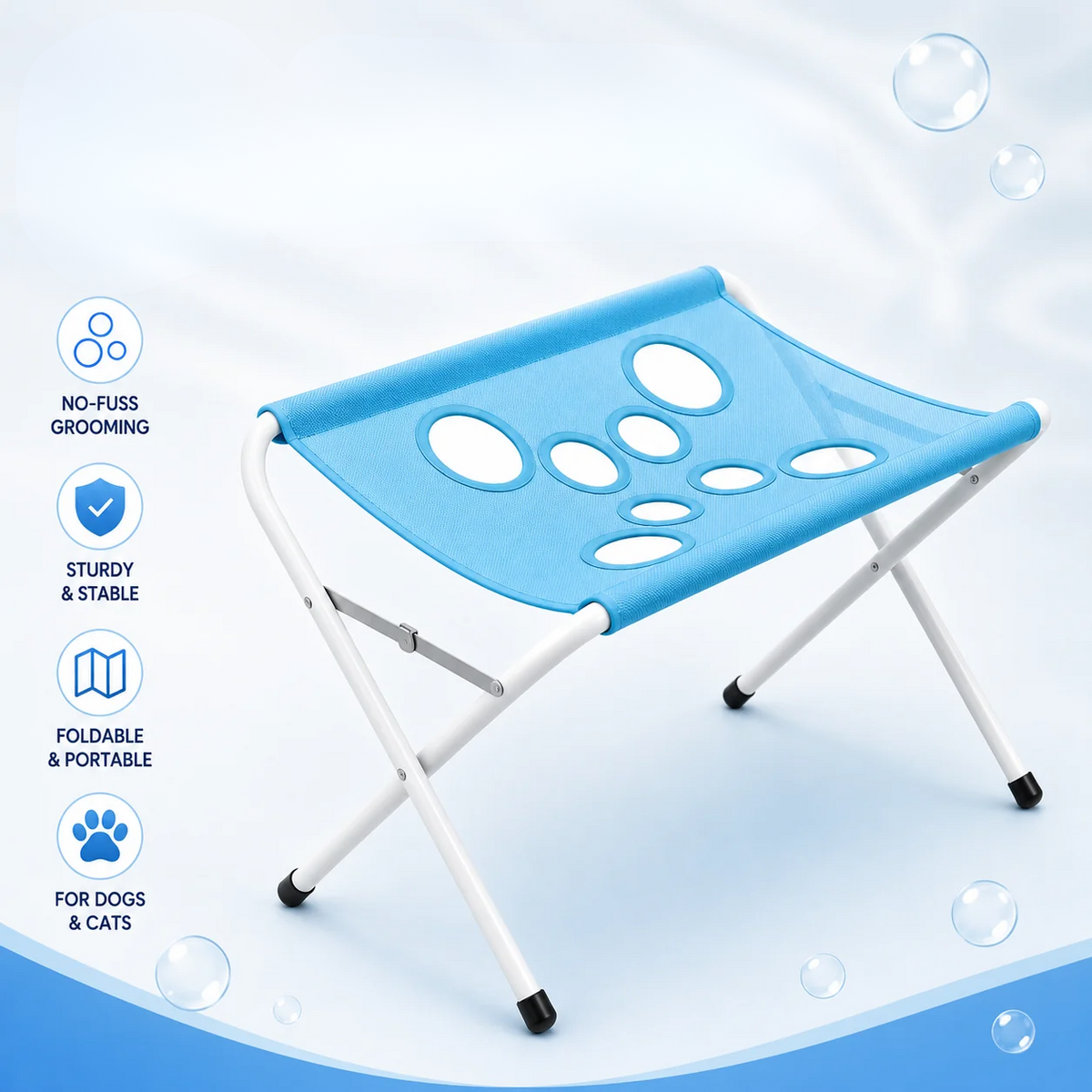 Portable pet grooming table